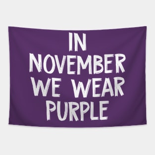 In November We Wear Purple Tapestry