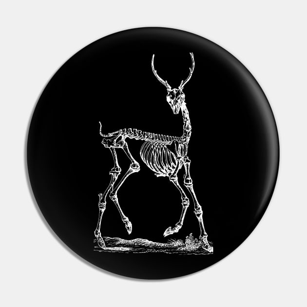 Deer Skeleton Pin by tommartinart