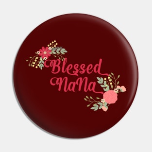 Blessed Nana Floral Christian Grandma Gift Pin