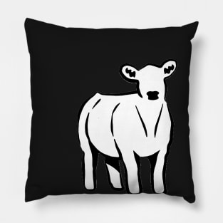 Cow Silhouette  - NOT FOR RESALE WITHOUT PERMISSION Pillow