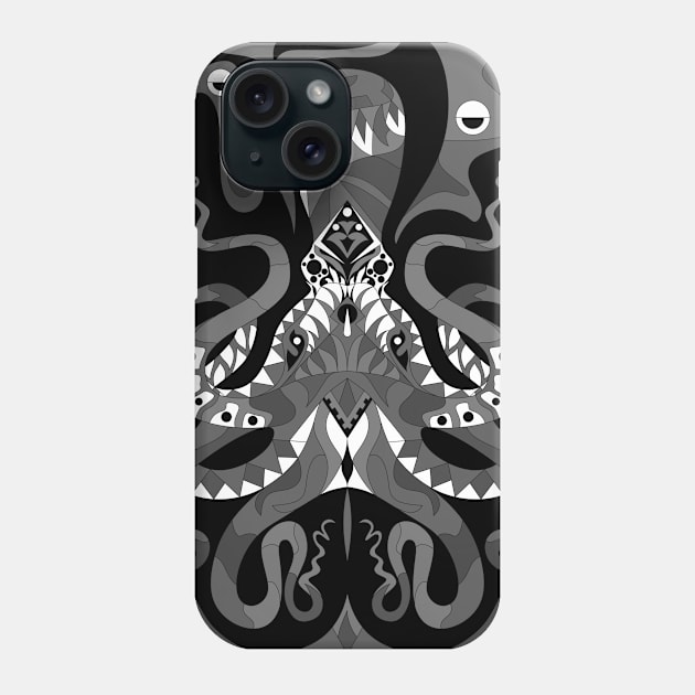 the monster in the sea the kraken kaiju ecopop Phone Case by jorge_lebeau