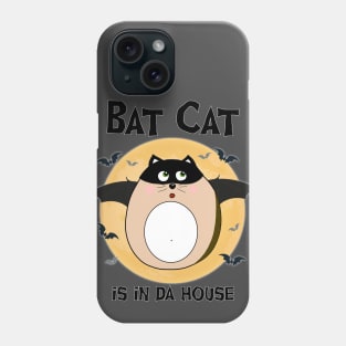 Fat Bat Cat - outlined Phone Case