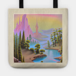 Fantasy cartoon Landscape Tote