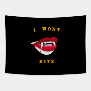 Halloween Vampire Teeth Tapestry