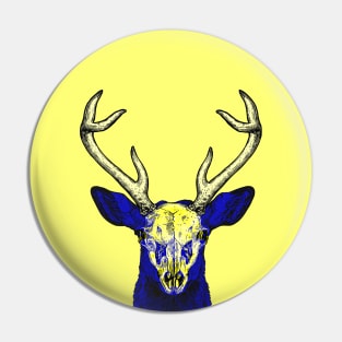 Deer Skull Interactive Yellow&Blue Filter T-Shirt By Red&Blue Pin