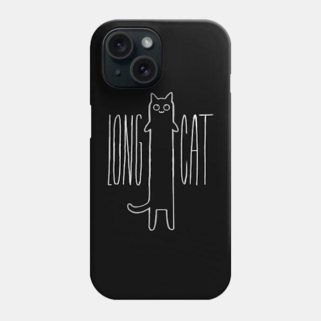 Long Cat Funny Kitten Design For Cat Lovers Phone Case by Gravemud