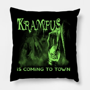 Krampus Is Coming To Town Pillow