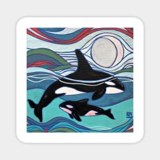 Orca Baby and Mama Magnet