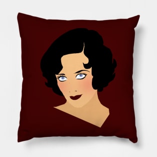 Young Joan Crawford Portrait Pillow