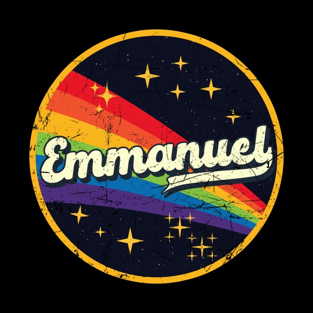 Emmanuel // Rainbow In Space Vintage Grunge-Style by LMW Art