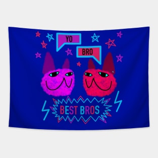 Fuzzy Cats Best Bros Tapestry