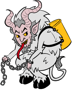 Krampus in Light Grey Magnet