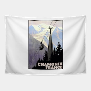 Ski Chamonix France Skiing Tapestry