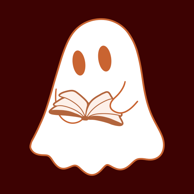 A cute, reading ghost with a book by loulou-artifex