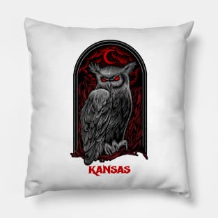 The Moon Owl Kansas Pillow