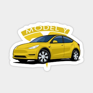 Model Y electric car yellow Magnet