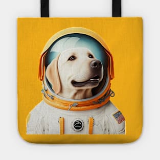 A Labrador Retriever in an astronaut suit Tote