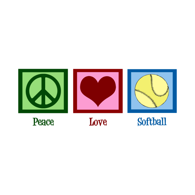 Peace Love Softball by epiclovedesigns