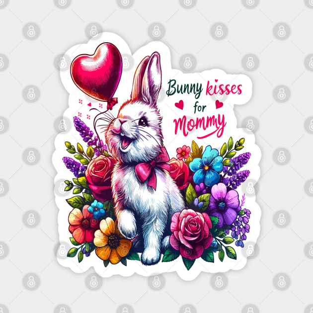 Bunny Kisses For Mommy Magnet by maknatess