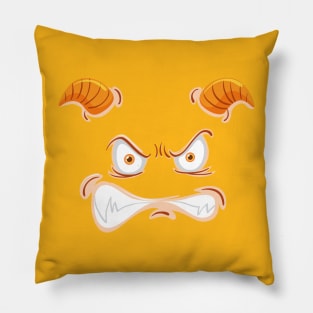 angry orange monster Pillow