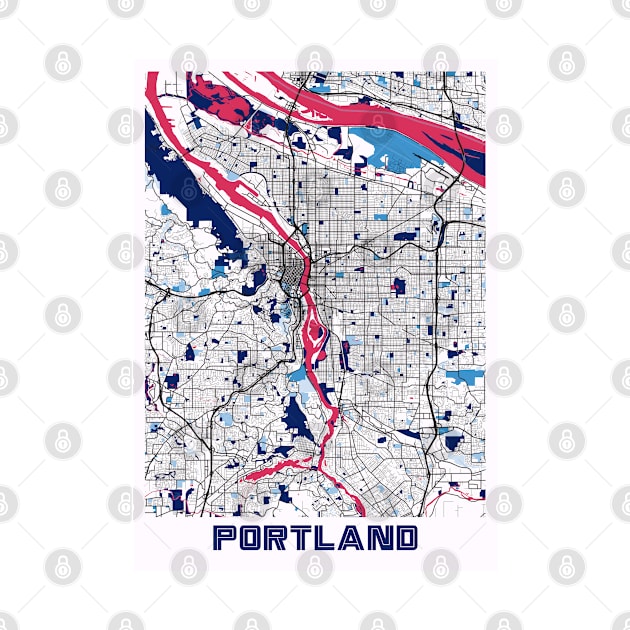 Portland - United States MilkTea City Map by tienstencil