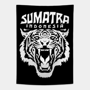 Roaring Tiger Face | Indonesia - Sumatra Tapestry