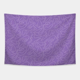 F1 Race Tracks in Lilac Tapestry