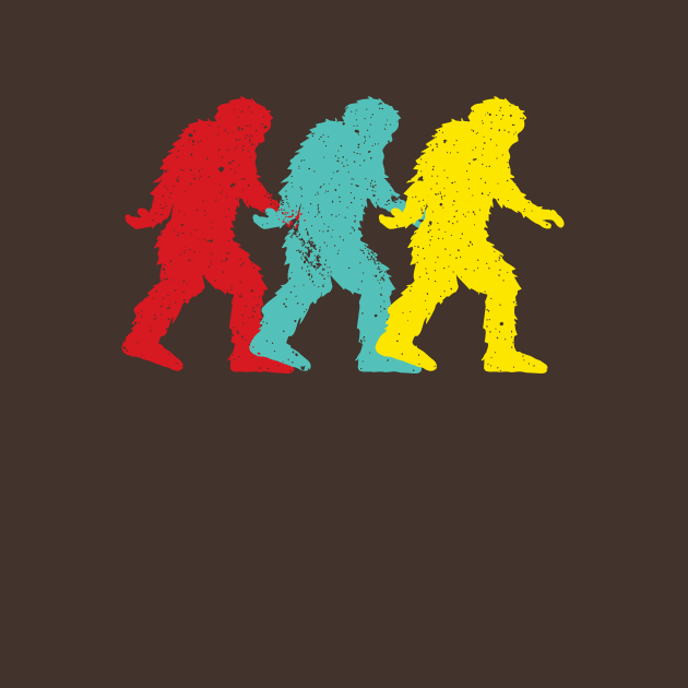 Vintage Bigfoot Silhouette | Retro Cool Bigfoot T-Shirt for Hiking & Camping by teemaniac