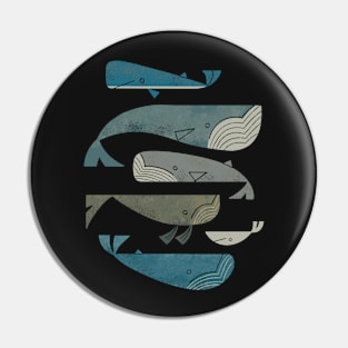 Retro Whale Pod Pin