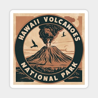 Hawaii Volcanoes National Park Vintage Magnet