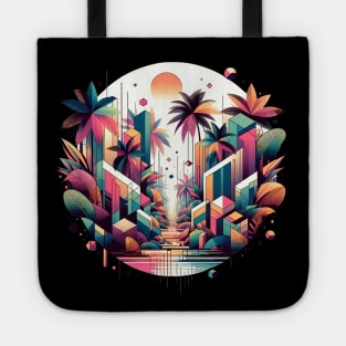 Urban Oasis - Geometric Jungle Tote