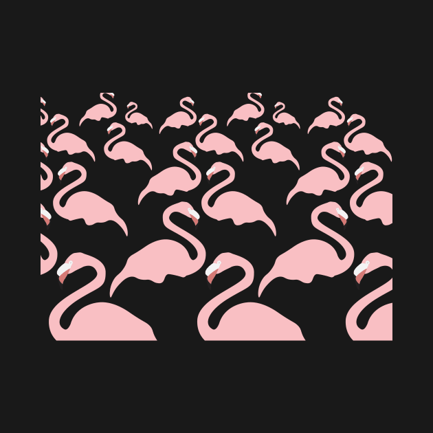 Light Pink Flamingo Tropical Bird Pattern by sigdesign