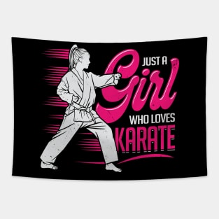 Just A Girl Who Loves Karate Tapestry