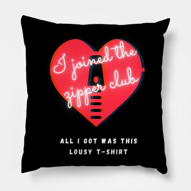 Zipper Club Member Pillow by TorrezvilleTees