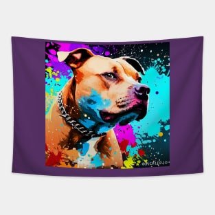 Pitbull Pop Art Tapestry