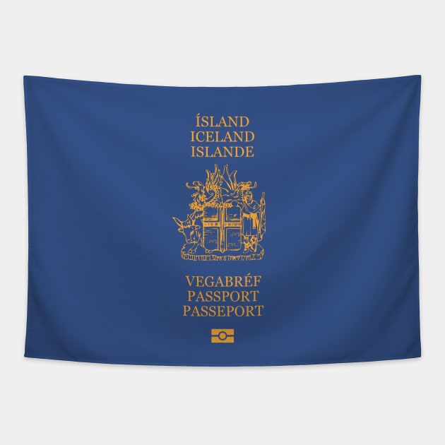 Iceland passport Tapestry by Travellers