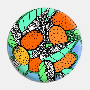 Juicy Ripe California Kumquats on Blue Sky Pin