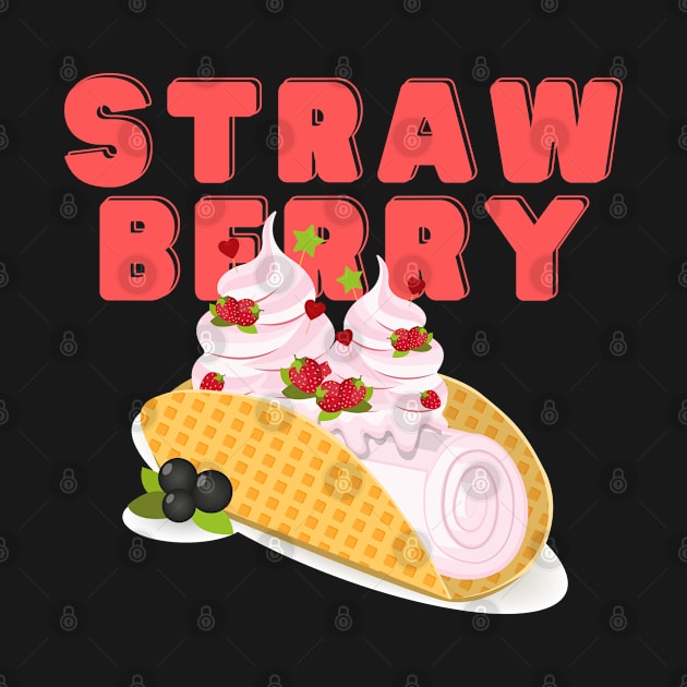 I love ice cream a waffle lot | Strawberry Ice Cream Flavor | Ice Cream Lovers | Sundae Lovers | Sweet Summer Treat | Sweet Tooth by mschubbybunny