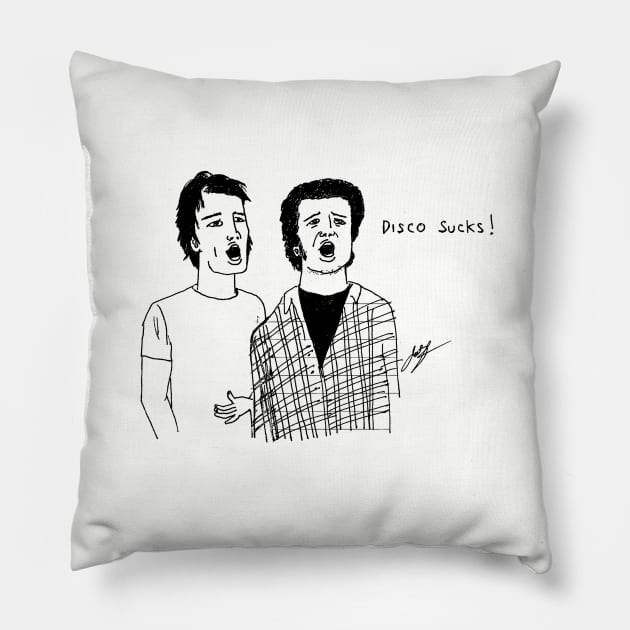 Disco Sucks Pillow by AmyhasIt