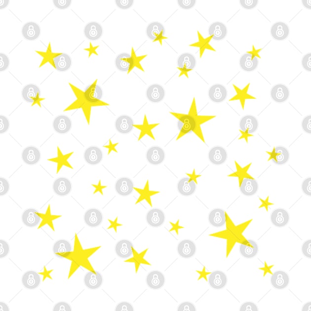 Bright Yellow Stars Pattern by stuartjsharples