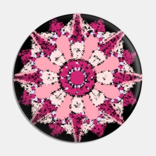 Pencil Strokes of Pink Pastel Mandala Pin