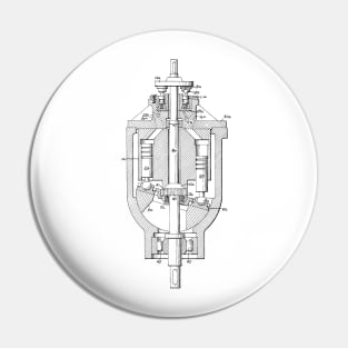 Axial Pistol Unit Vintage Patent Drawing Pin