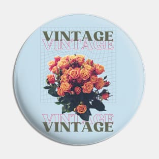 Vintage Floral Flowers Pin