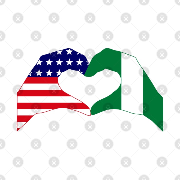 We Heart USA & Nigeria Patriot Flag Series by Village Values