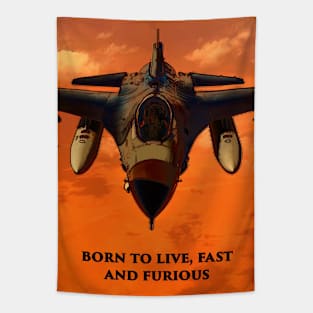 Fighter Jet Born P15 Tapestry