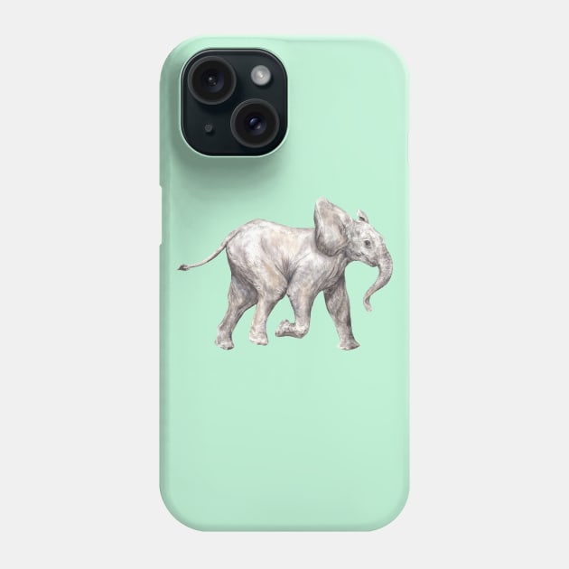 Baby Elephant Phone Case by wanderinglaur