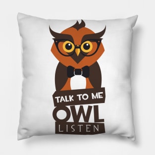 Owl Listen Pillow