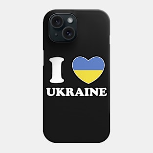 I Love Ukraine Heart Flag Women Men Kids Souvenir Phone Case