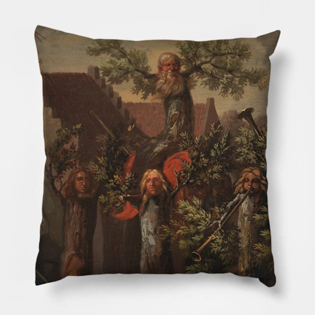 The Triumph of a Potuan, Whose Reform Proposal Has Been Approved by Nicolai Abildgaard Pillow by Classic Art Stall