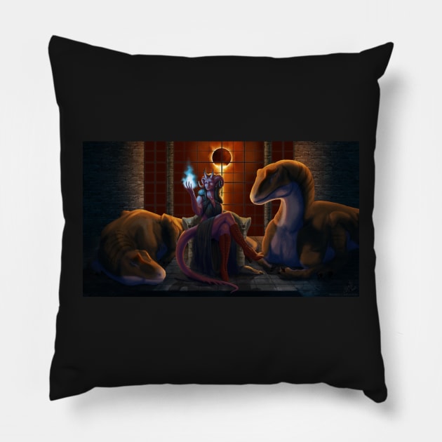 Lilith, Warlock Tiefling Queen Pillow by Interfector